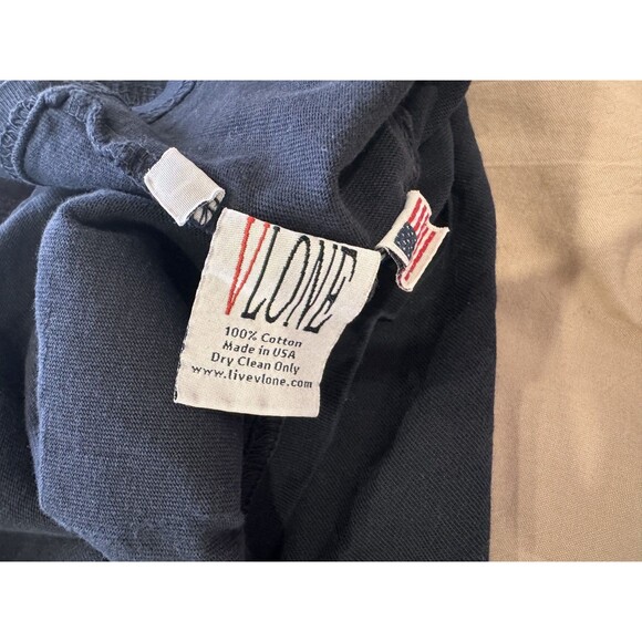 Vlone Mens L Navy Short Short Sleeve Crew Neck Cotton Vice City T-Shirt USA - Picture 4 of 6